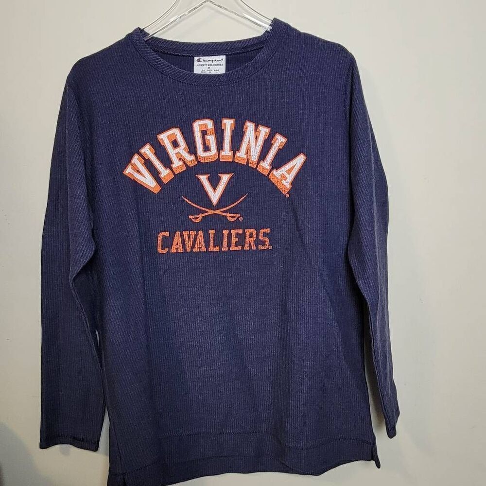 Champion Virginia Cavaliers Long Sleeve Ribbed Waffle Thermal Shirt Unisex Mediu